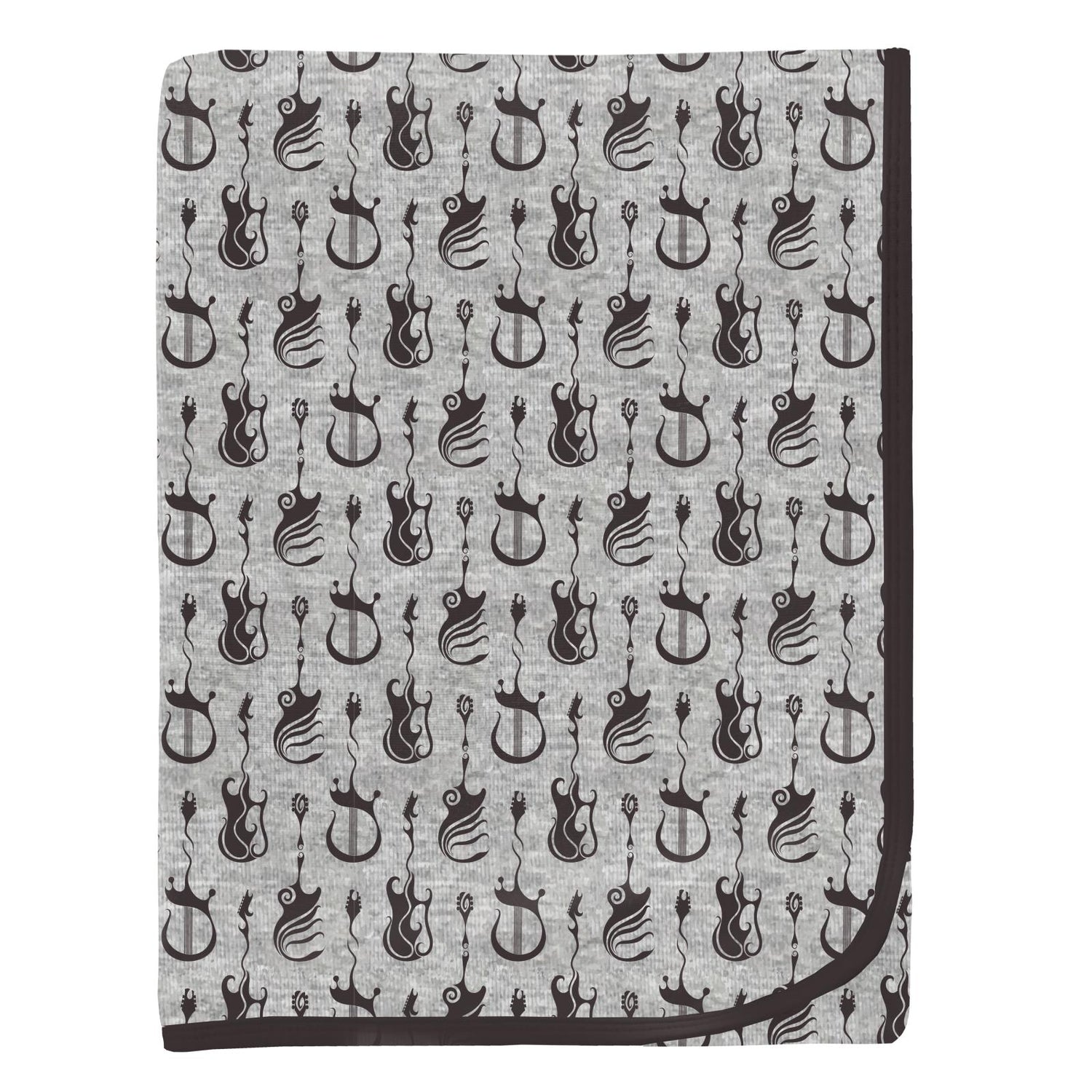 Print Swaddling Blanket in Heathered Gray Rock and Roll