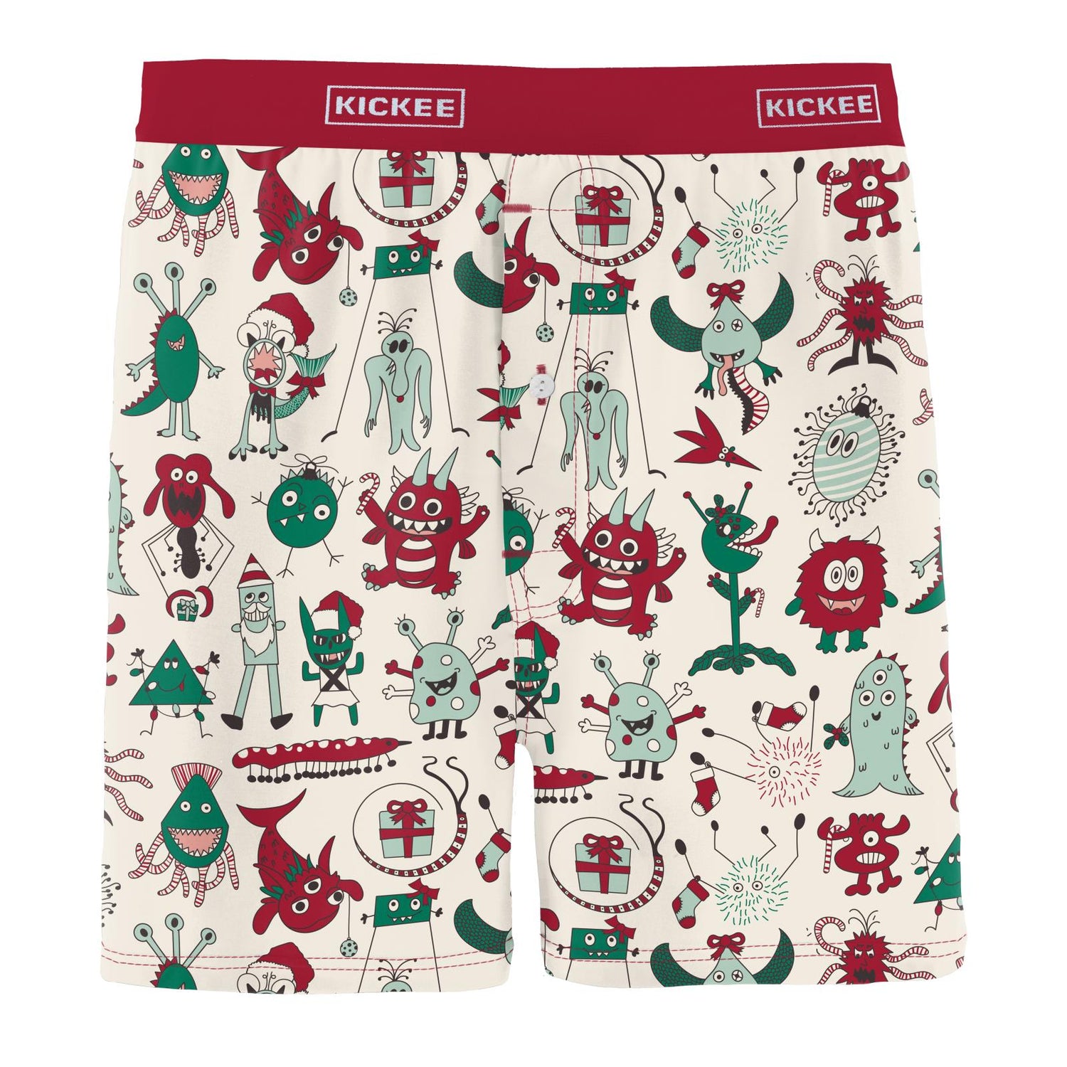 Men's Print Boxer Shorts in Merry Monsters