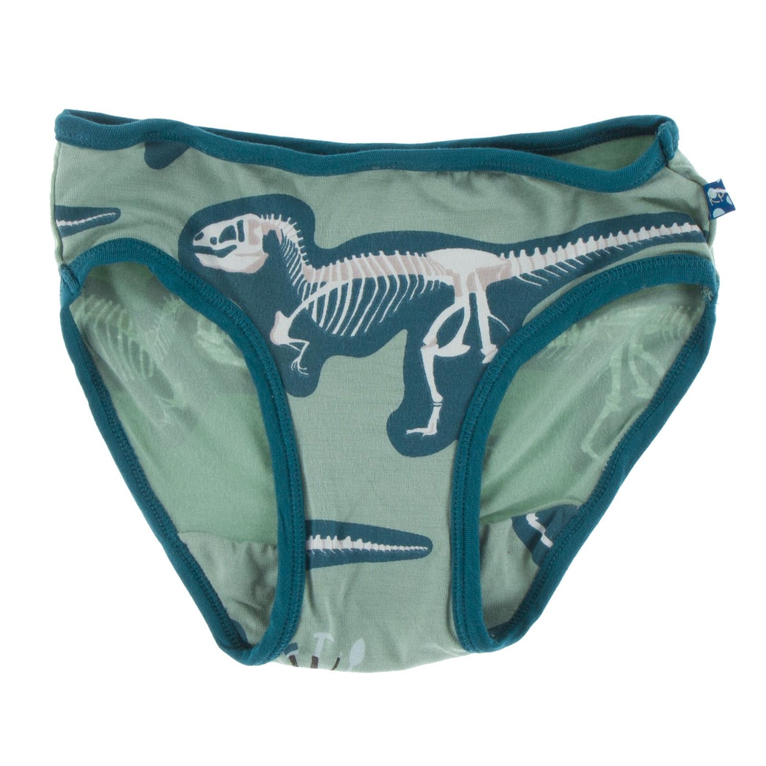 Print Girl Underwear in Shore T-Rex Dig with Heritage Blue