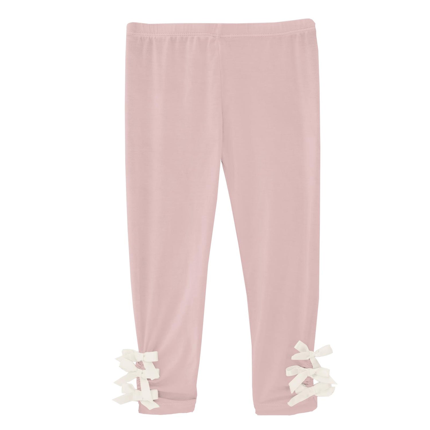 Leggings with Bows in Baby Rose with Natural