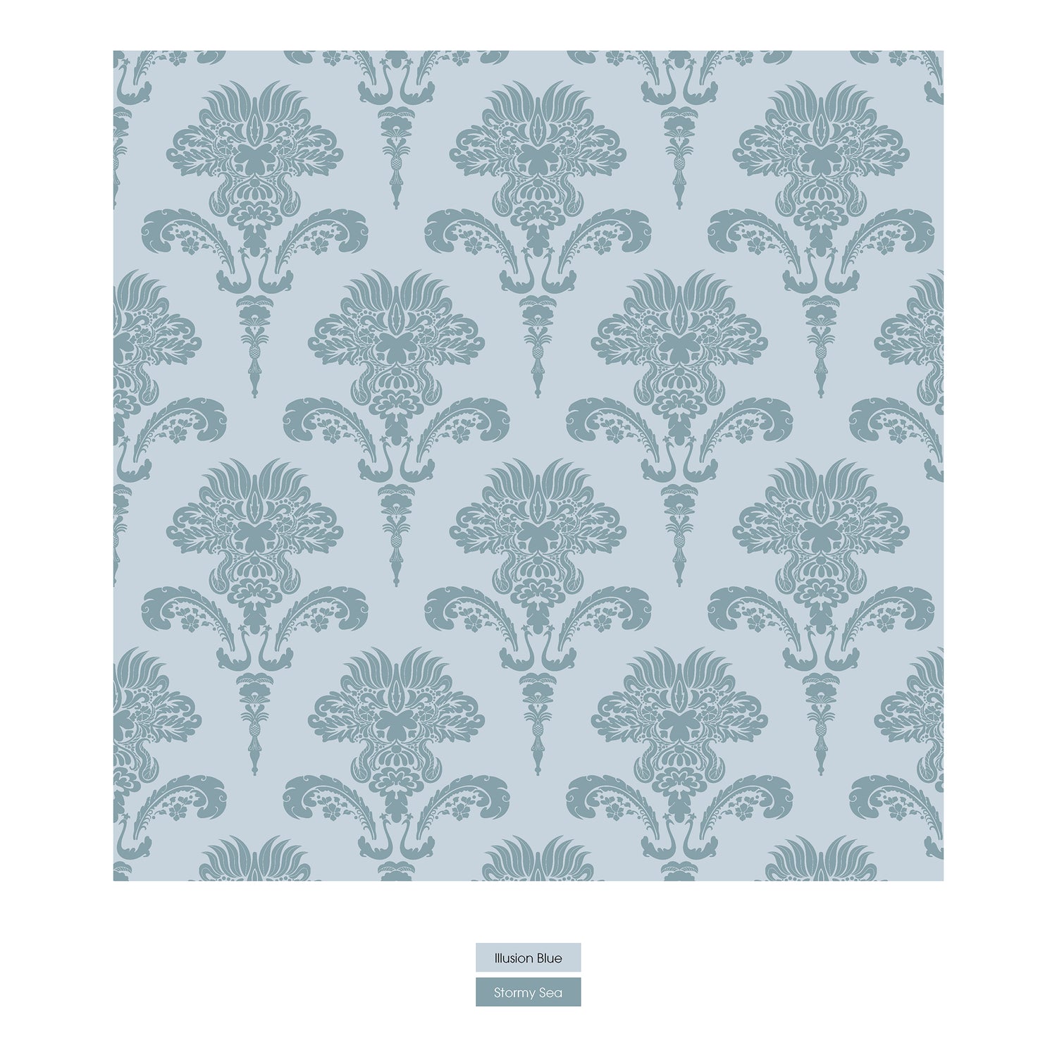 Print Grow with me Crib to Twin Fitted Sheet in Illusion Blue Damask