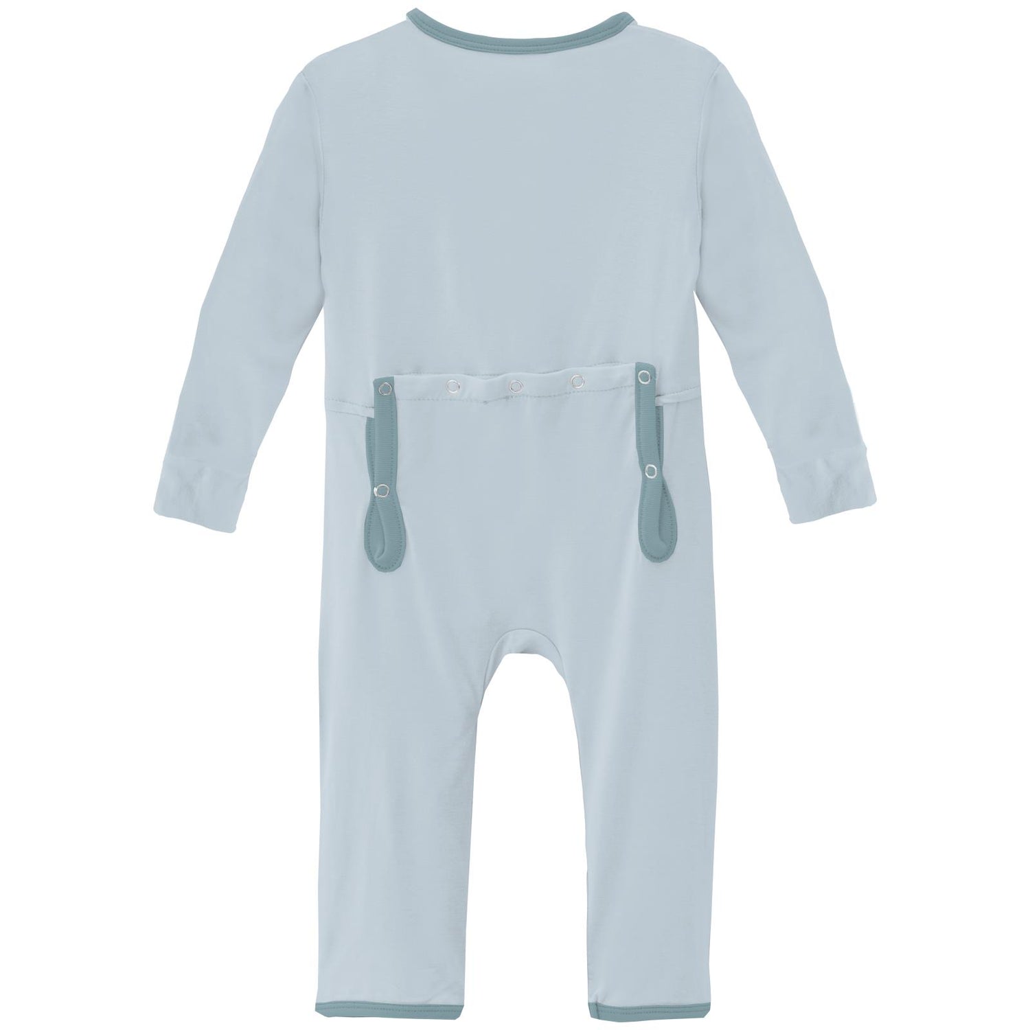 Coverall with 2 Way Zipper in Illusion Blue with Stormy Sea