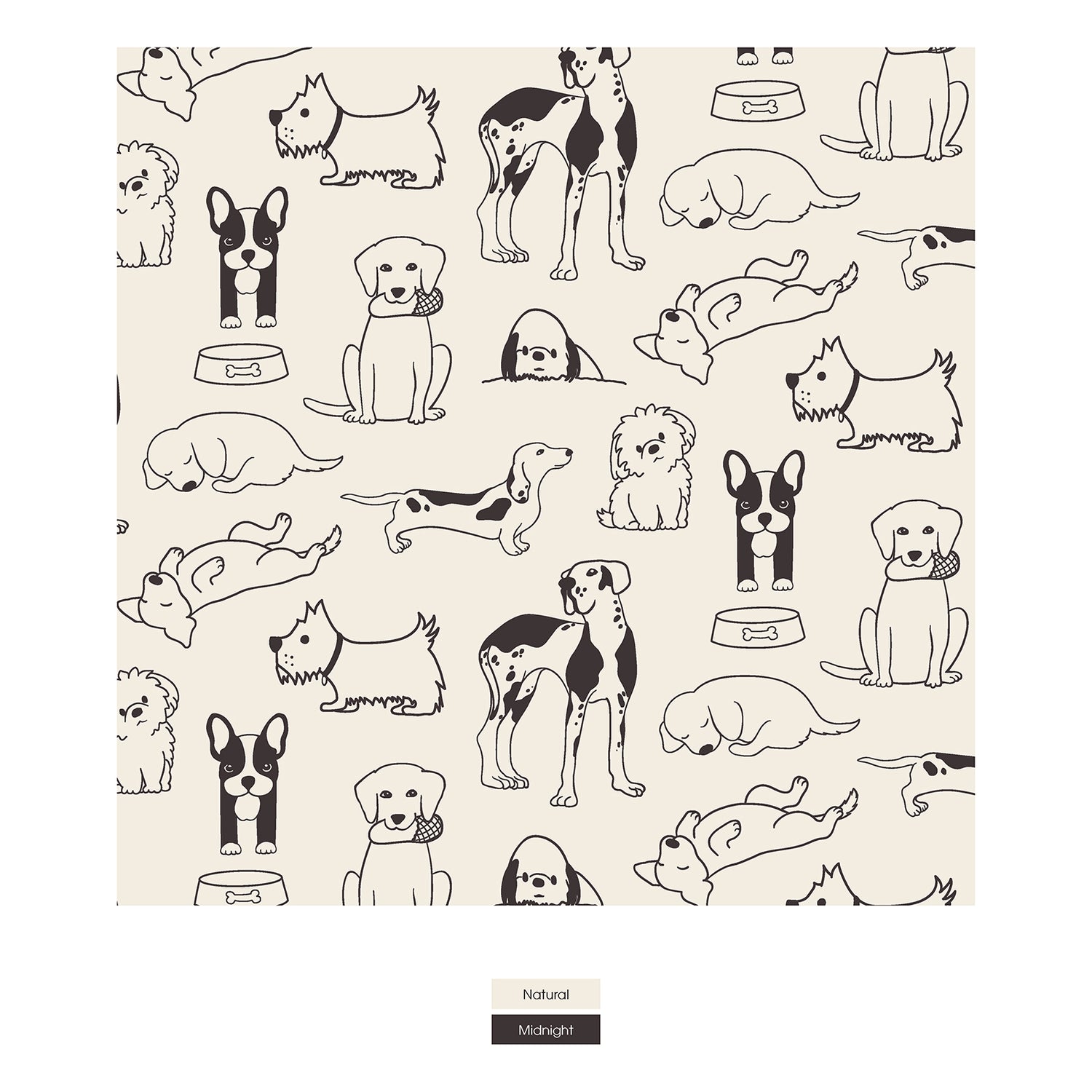 Men's Print Boxer Shorts in Natural Dogs (316289)