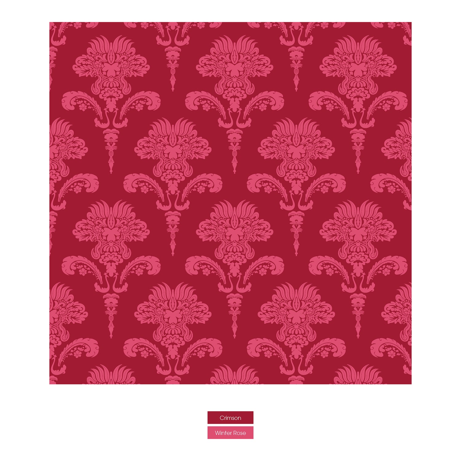 Print Ruffle Toddler Blanket in Crimson Damask