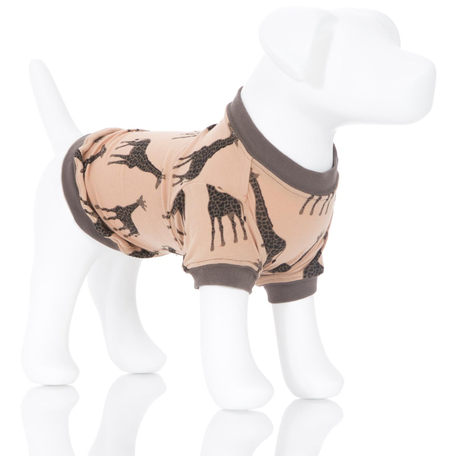 Print Dog Jammies in Suede Giraffe