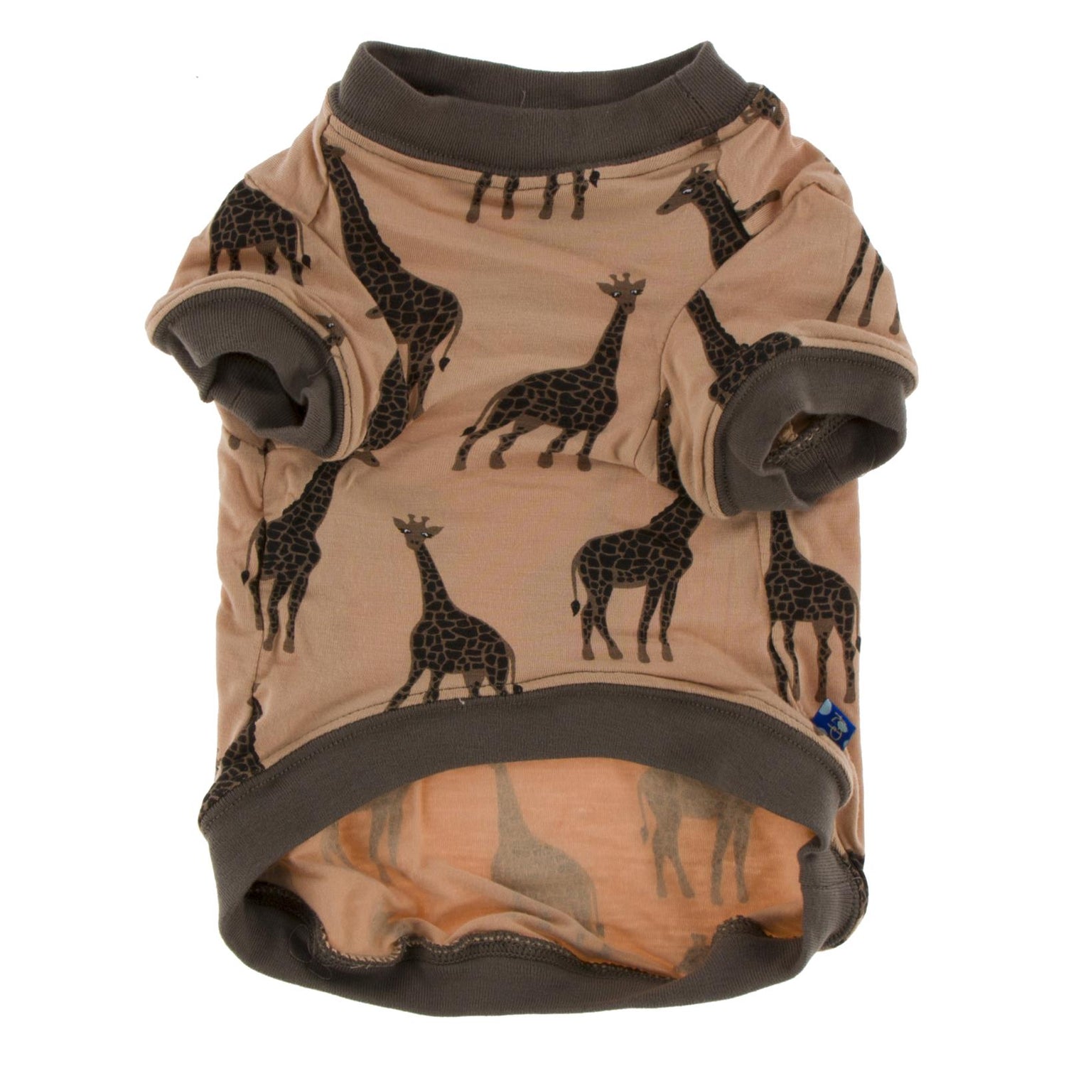 Print Dog Jammies in Suede Giraffe