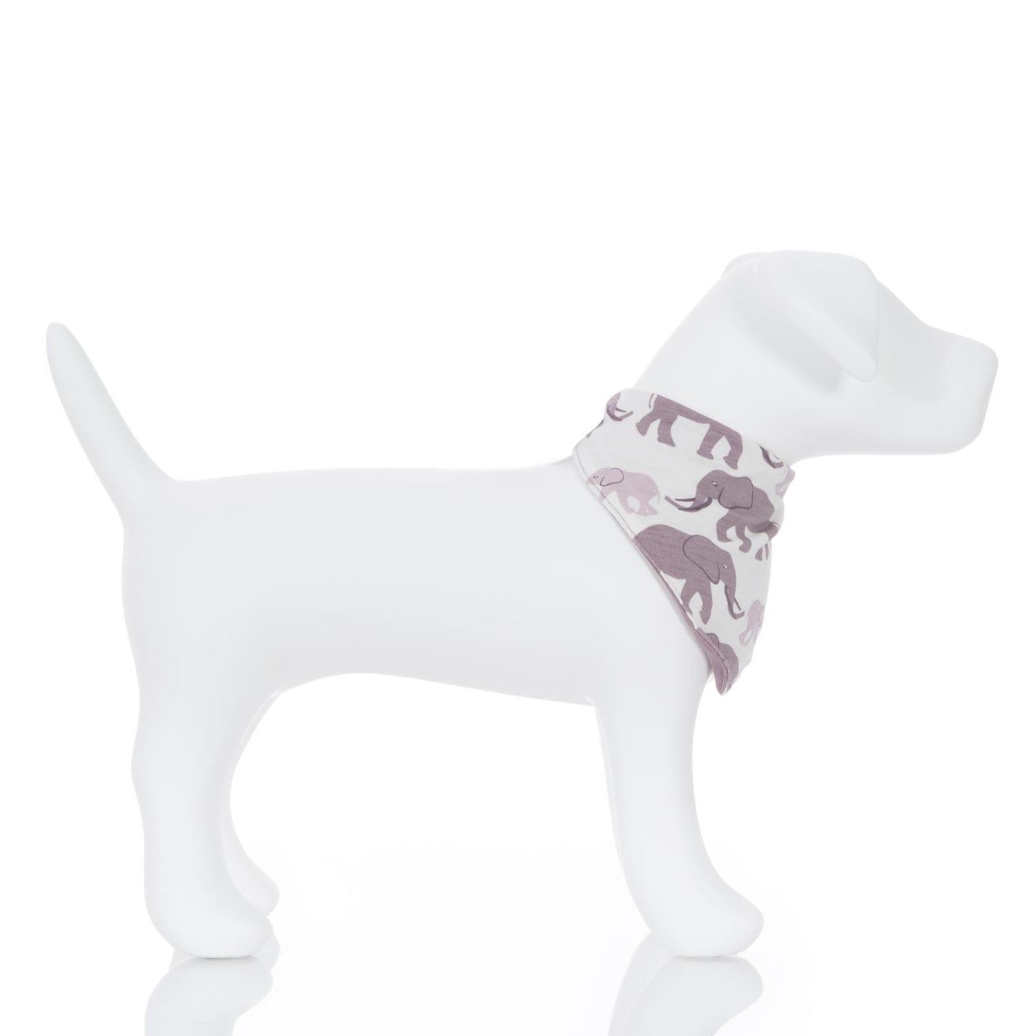 Print Dog Bandana in Natural Elephant