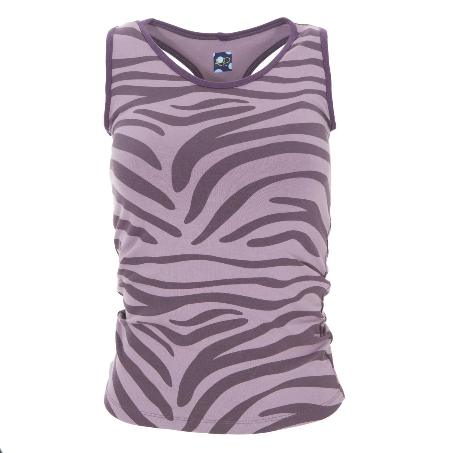 Print Women's Luxe Tank in Elderberry Zebra Print