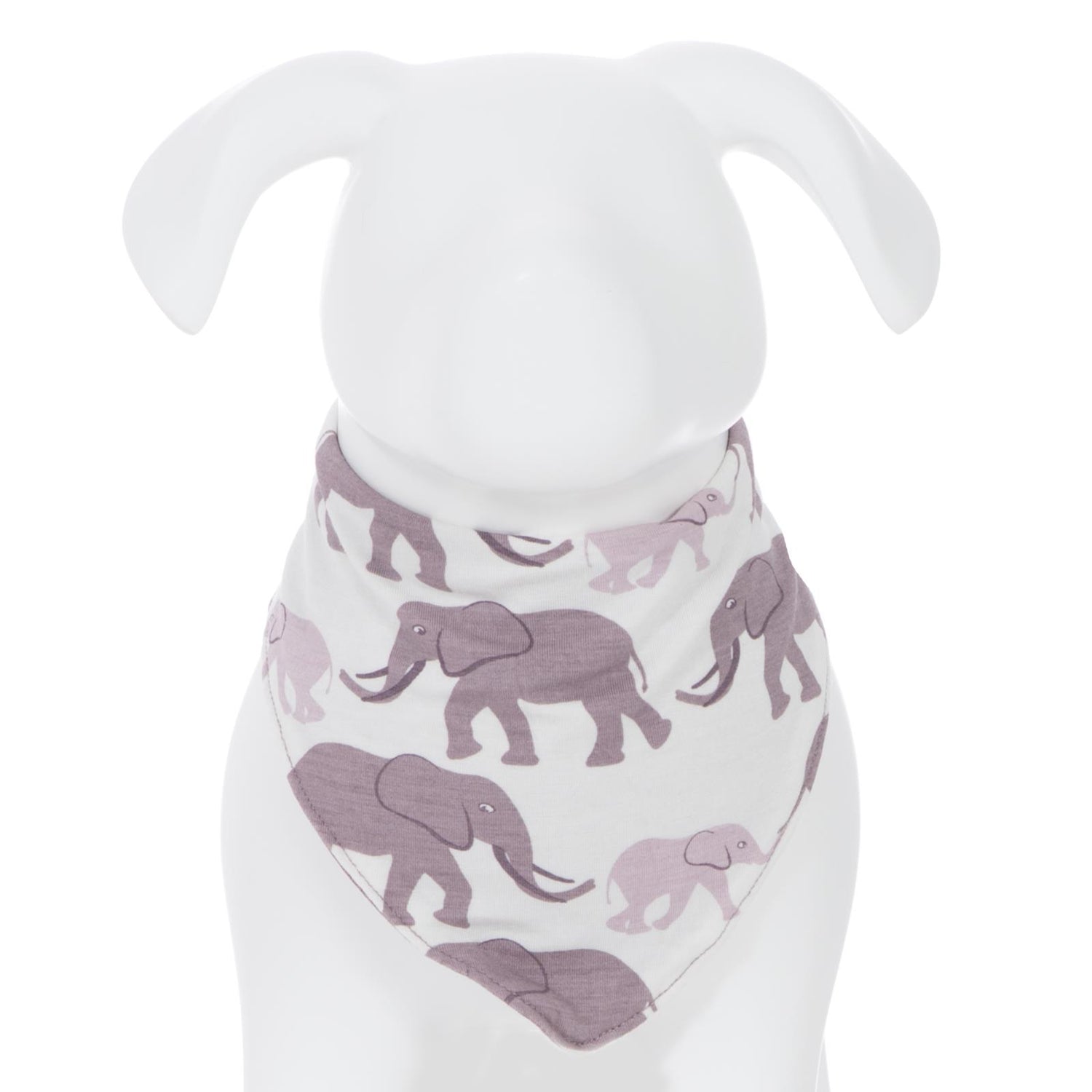 Print Dog Bandana in Natural Elephant