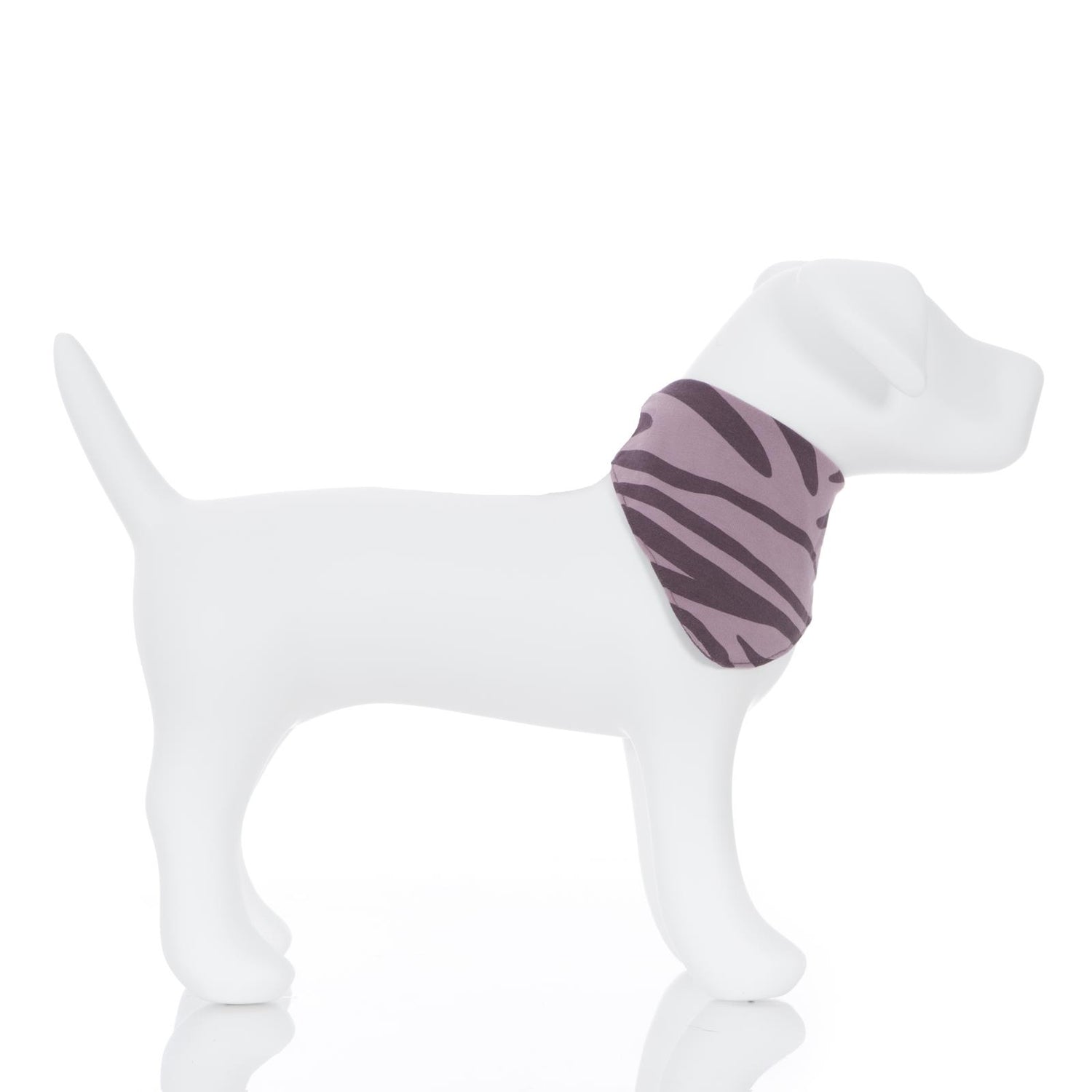 Print Dog Bandana in Elderberry Zebra Print