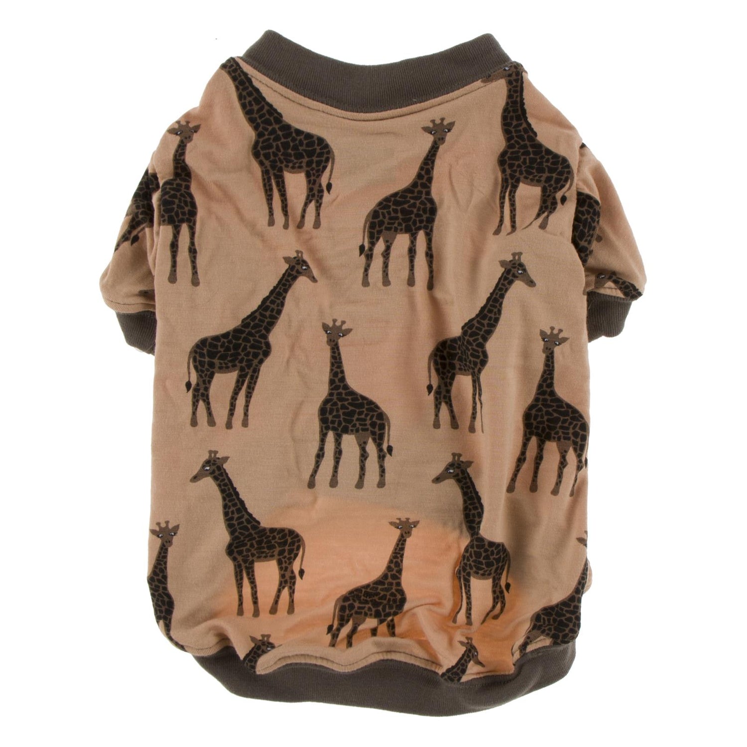 Print Dog Jammies in Suede Giraffe