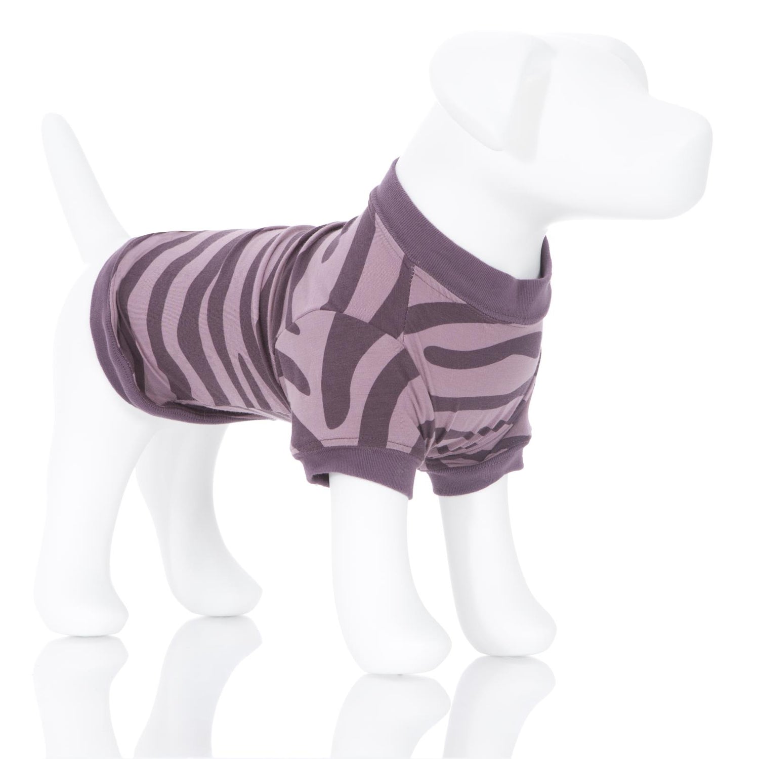 Print Dog Jammies in Elderberry Zebra Print