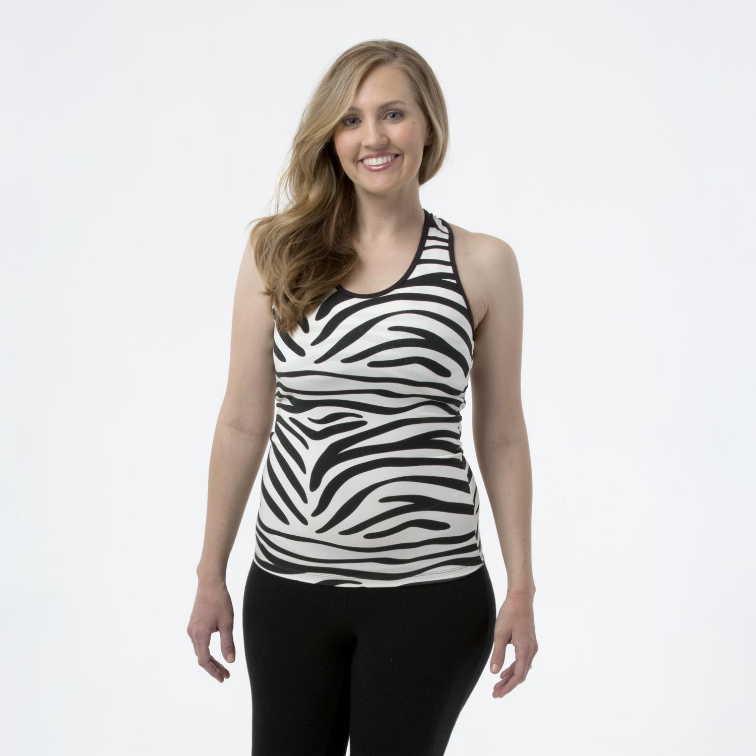 Print Women's Luxe Tank in Natural Zebra Print