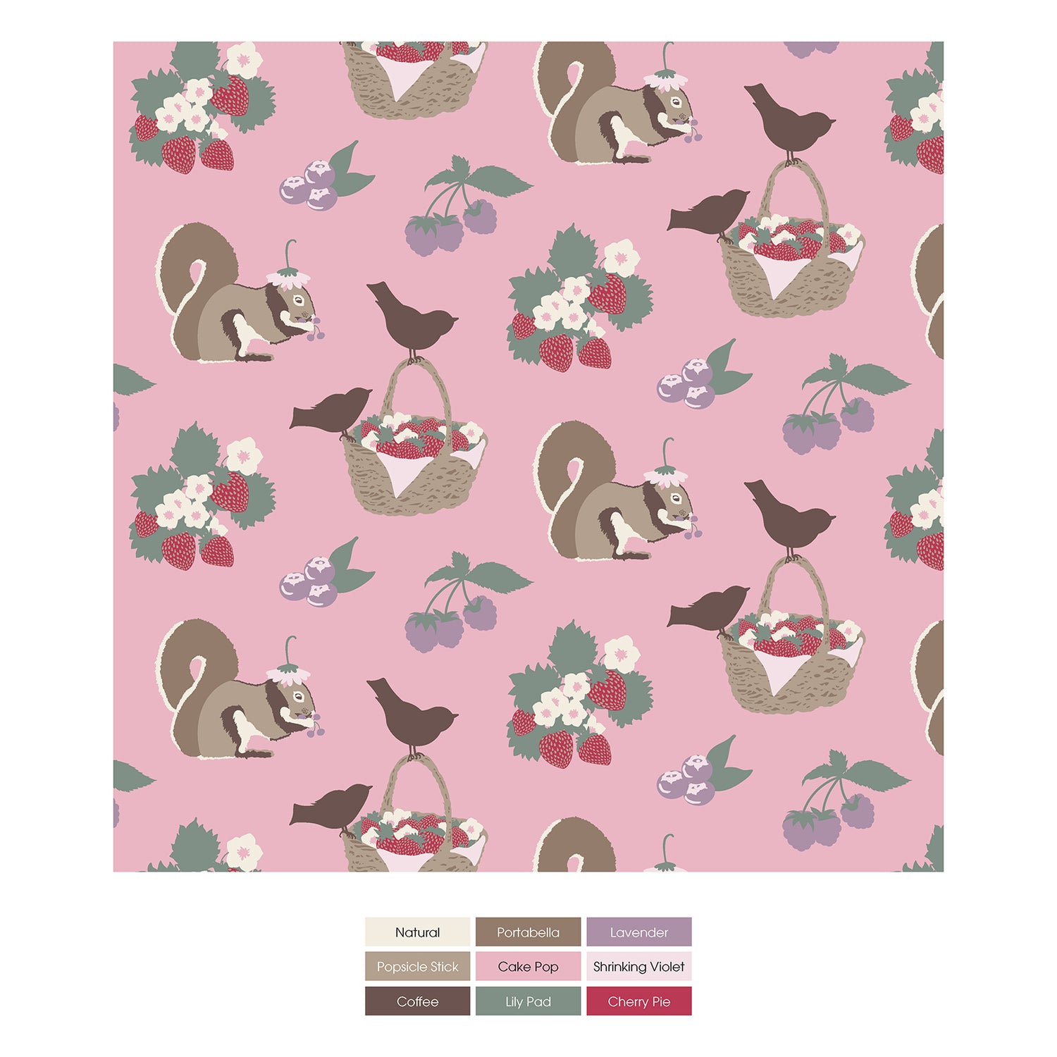 Print Short Sleeve Playtime Outfit Set in Cake Pop Berry Picking (323740)