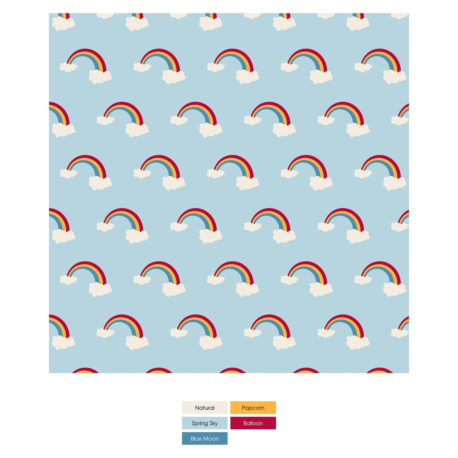 Print Boy's Boxer Brief in Spring Sky Rainbows