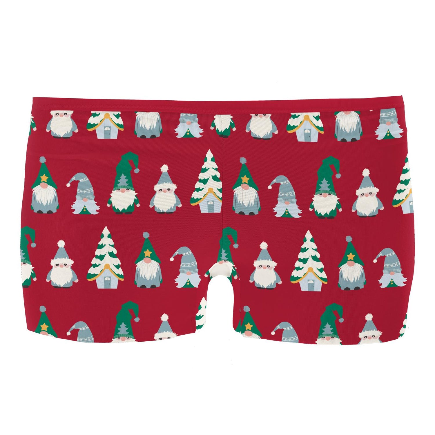 Women's Print Boy Short Underwear in Crimson Gnomes