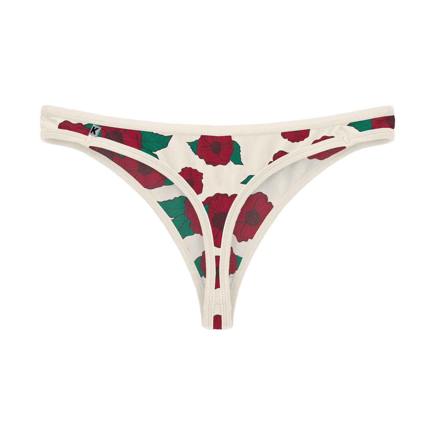 Women's Print Classic Thong in Holiday Poppies