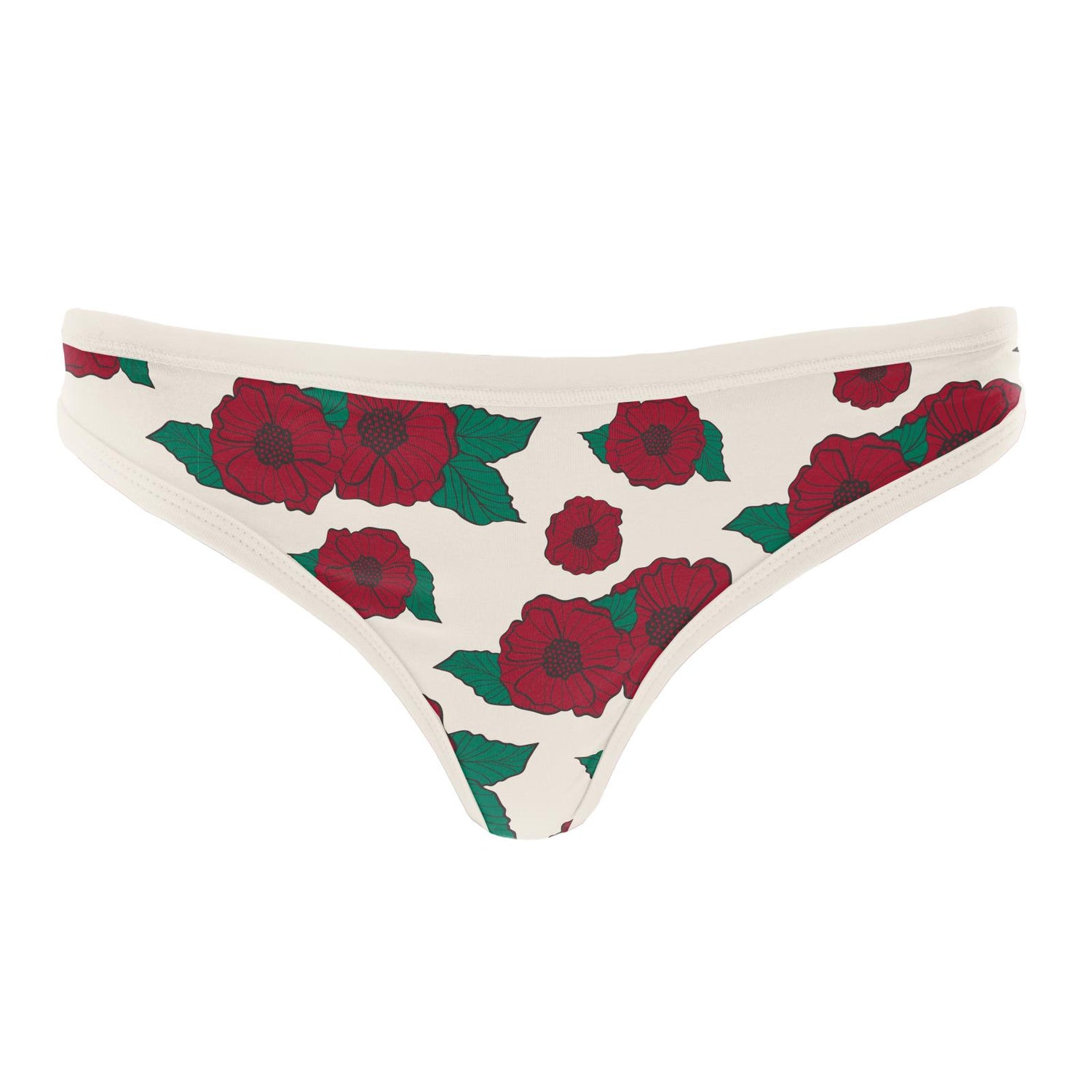 Women's Print Classic Thong in Holiday Poppies