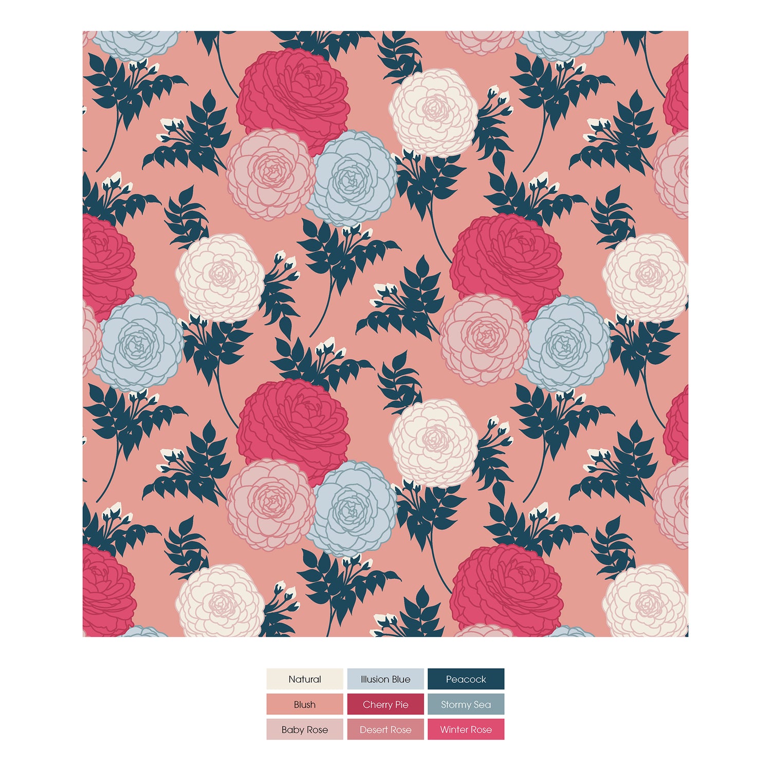 Print Footie with 2 Way Zipper in Blush Enchanted Floral