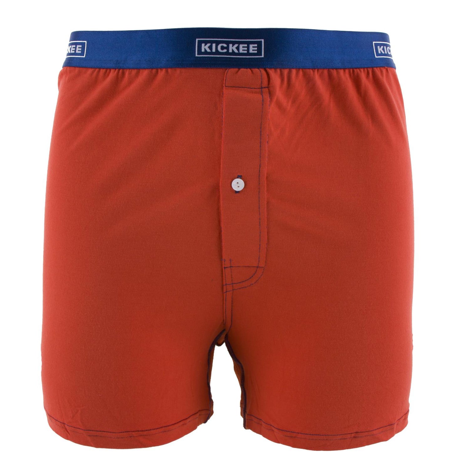 Men's Boxer Shorts in Poppy with Navy