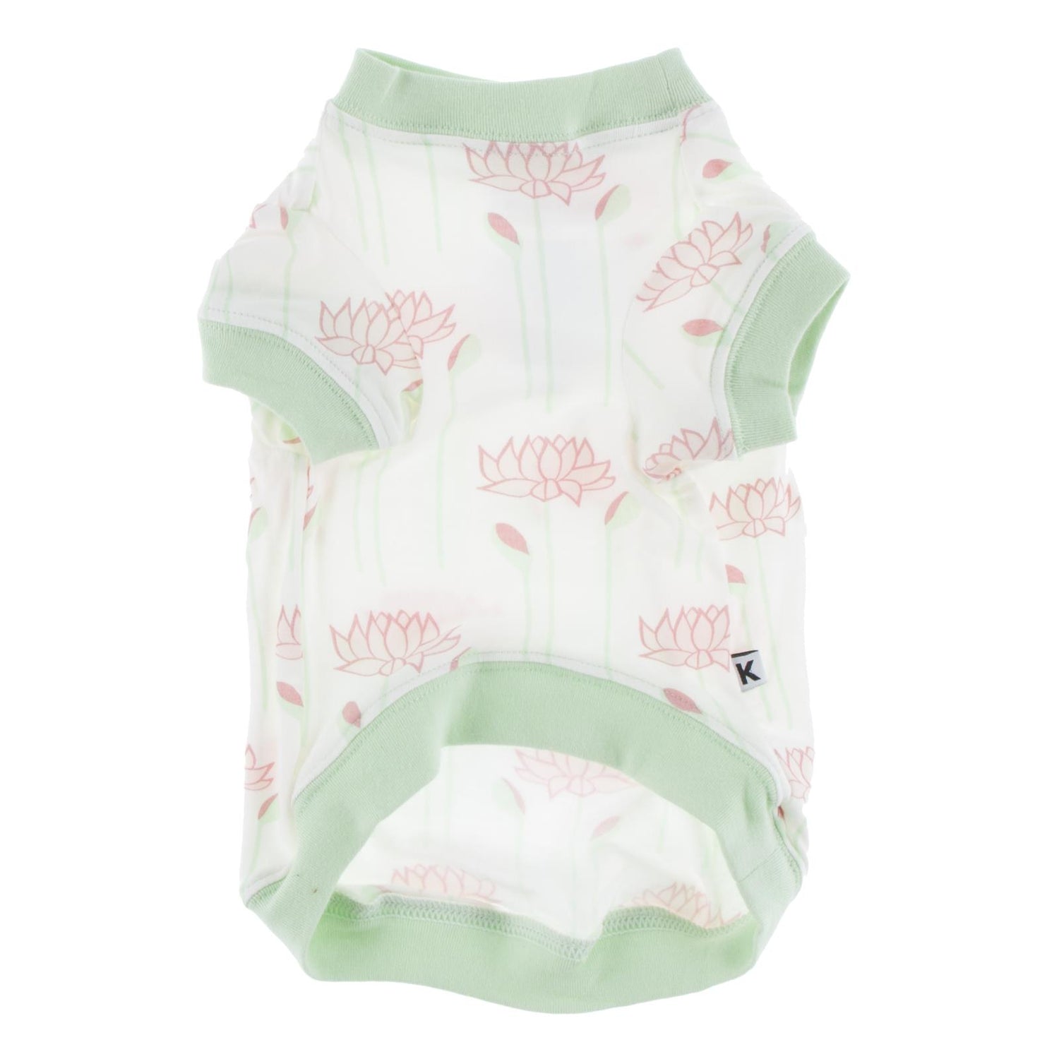 Print Dog Jammies in Natural Lotus Flower