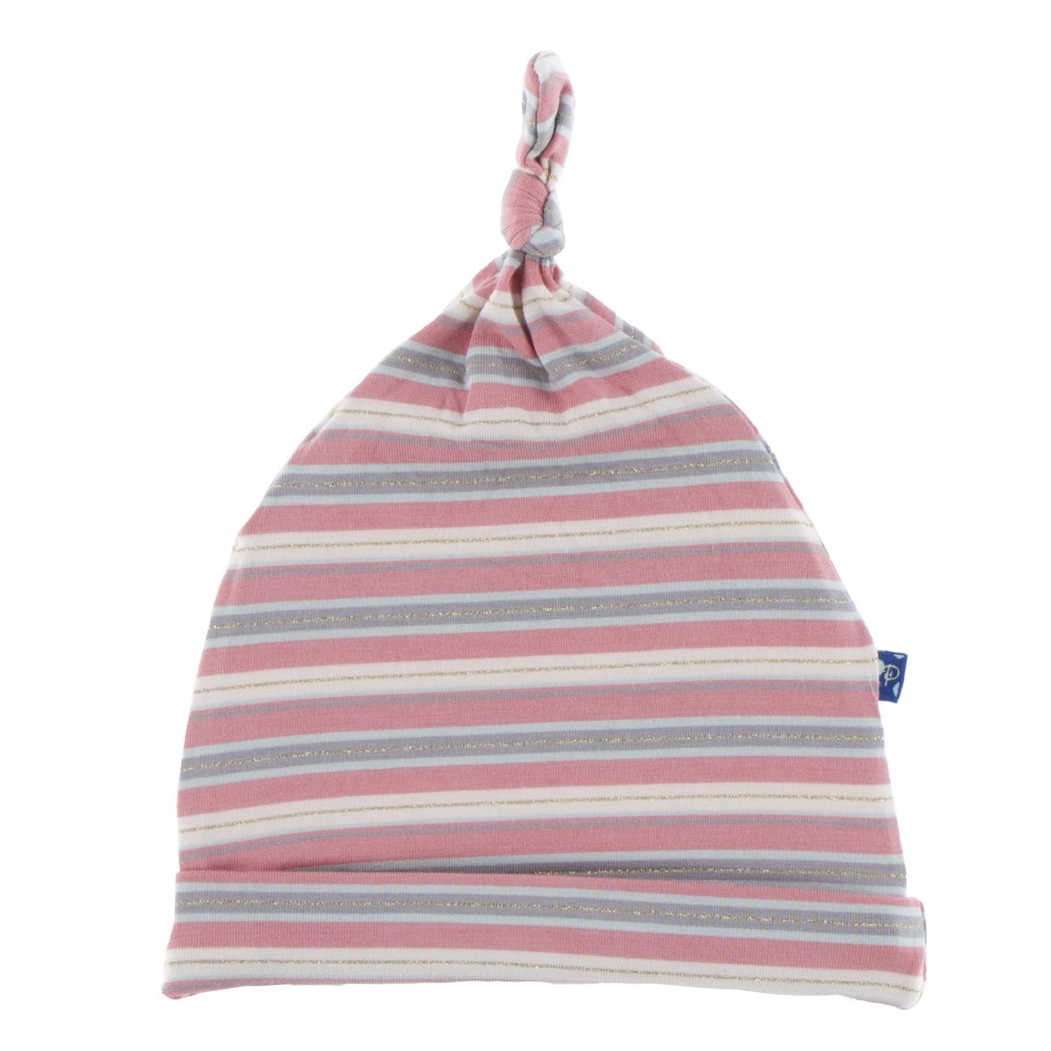 Print Knot Hat in India Dawn Stripe