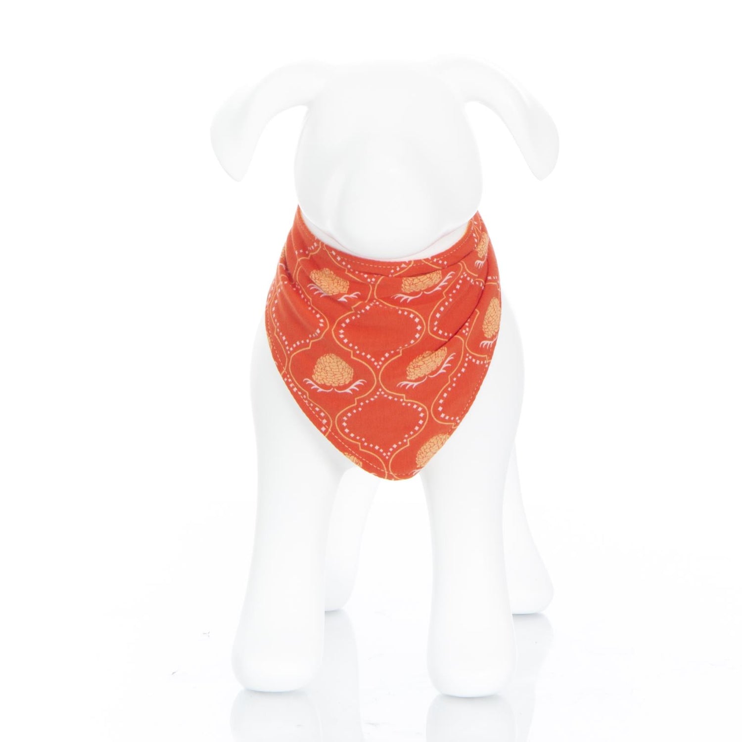 Print Dog Bandana in Poppy Marigold Lattice