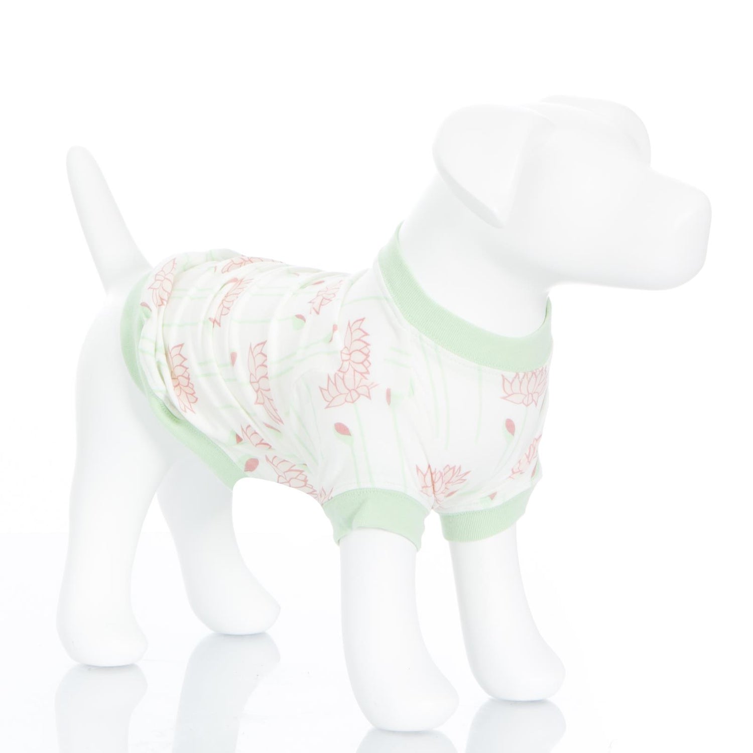 Print Dog Jammies in Natural Lotus Flower