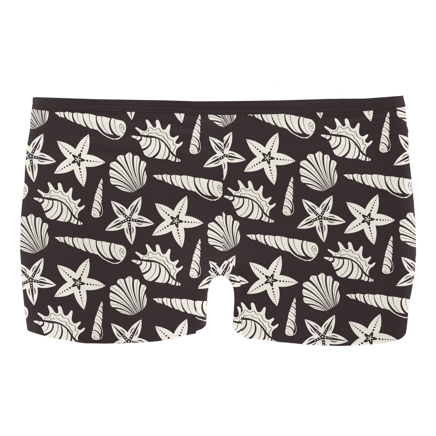 Women's Print Boy Short Underwear in Midnight Shells & Starfish