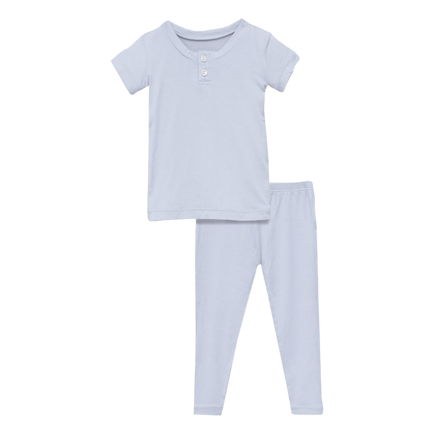 Short Sleeve Henley Pajama Set in Dew