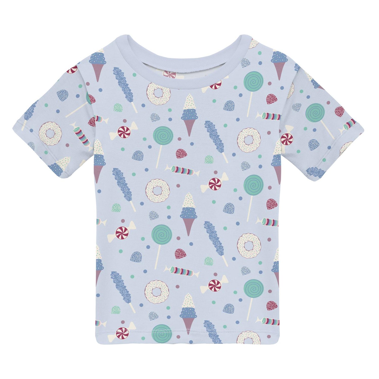 Print Short Sleeve Crew Neck Tee in Dew Candy Dreams