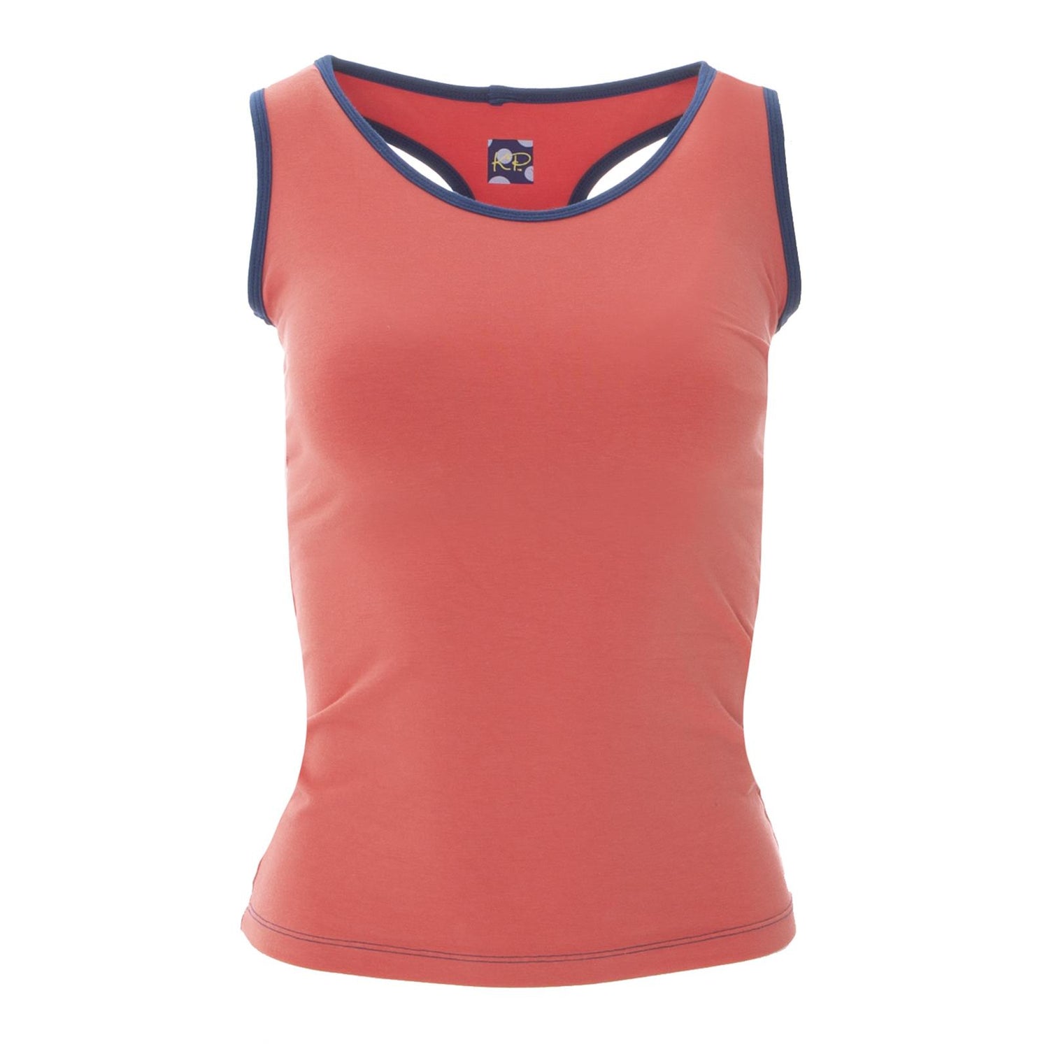 Women's Luxe Tank in English Rose with Navy