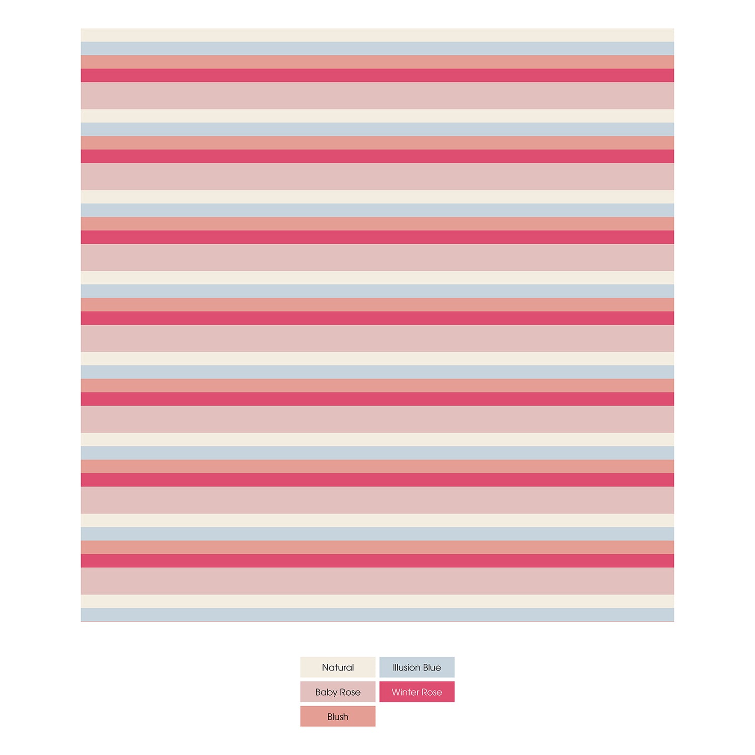 Print Toddler Blanket in Baby Rose Stripe