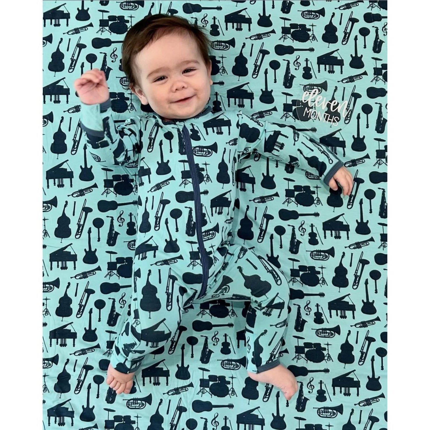 Print Convertible Sleeper with Zipper in Iceberg Jazz Band (307621)