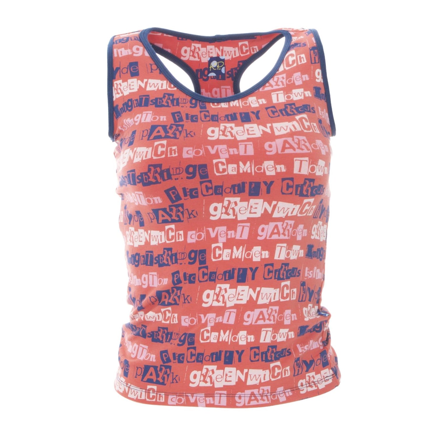 Print Women's Luxe Tank in English Rose London Towns