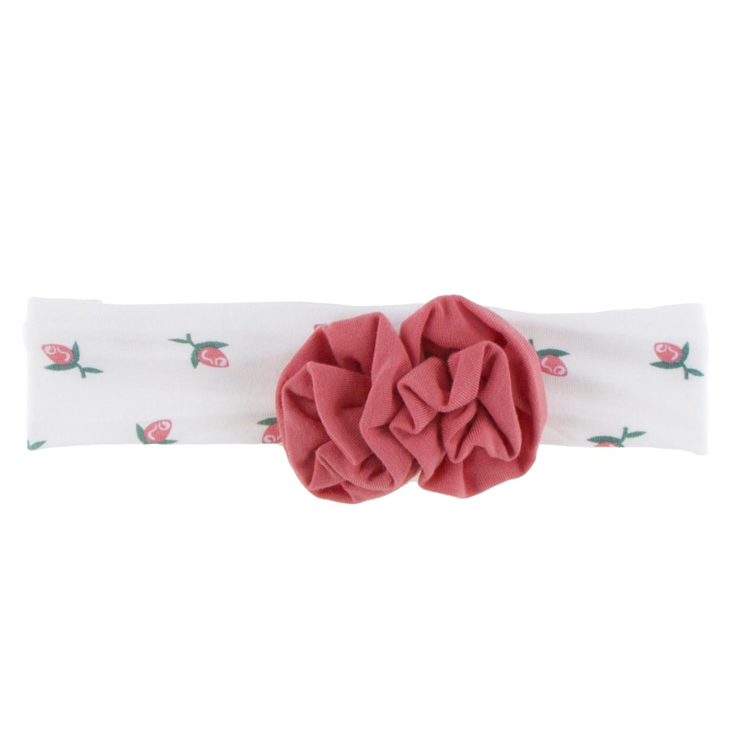 Print Flower Headband in Natural Rose Bud