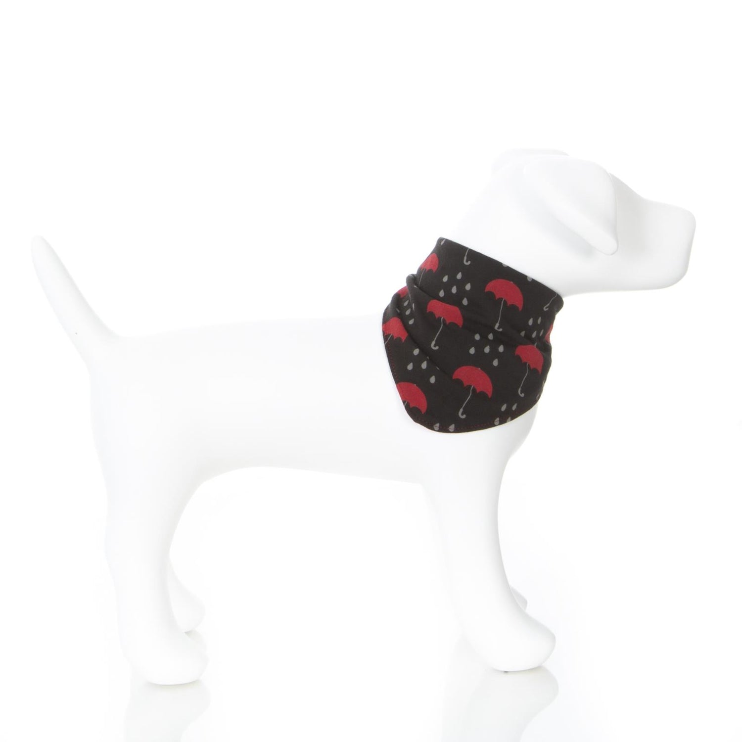 Print Dog Bandana in Umbrellas & Rain Clouds