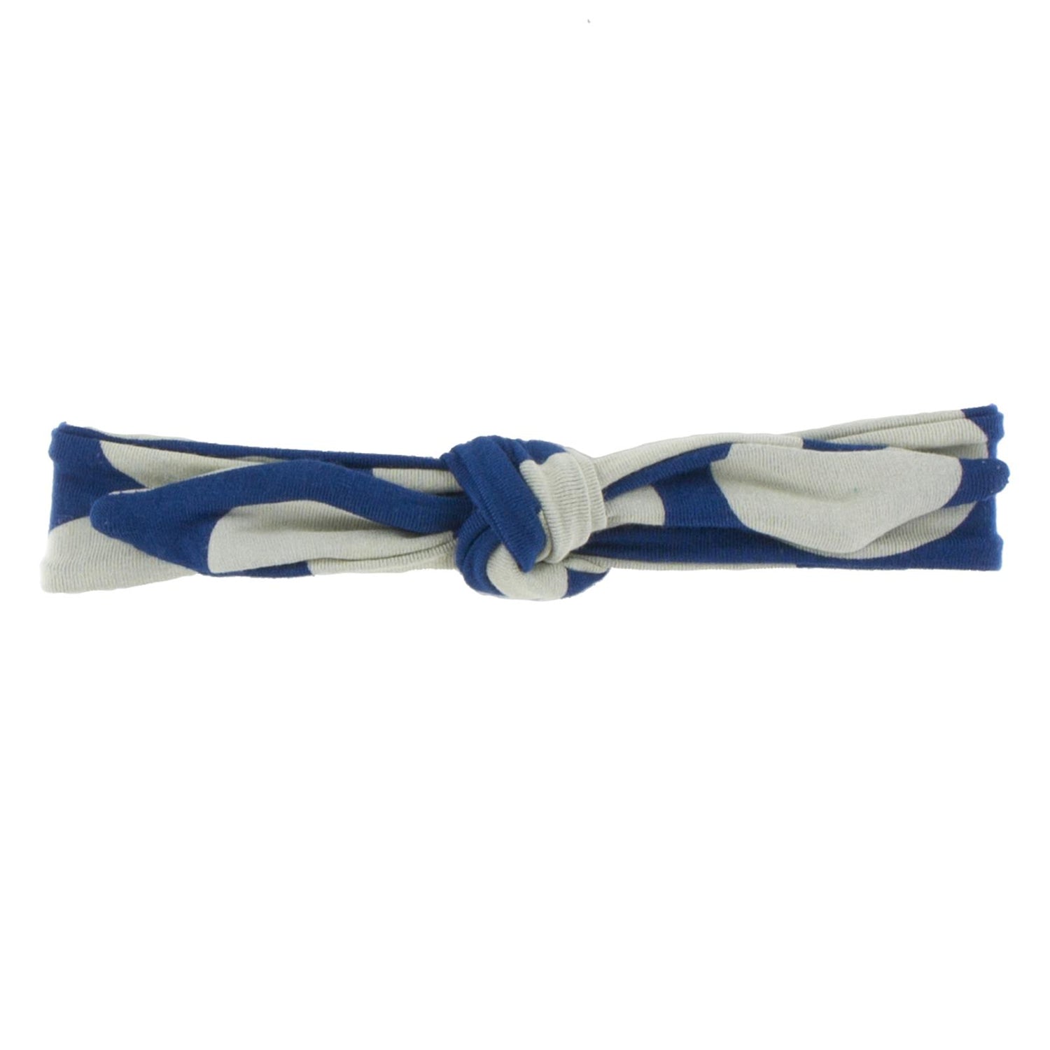 Print Bow Headband in Navy Mod Dot