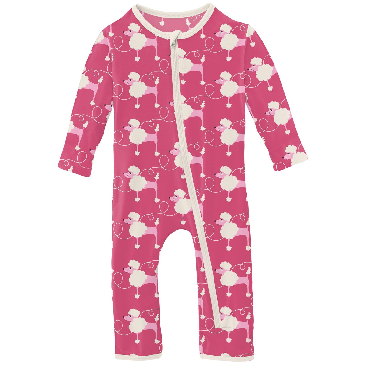 Print Coverall with Zipper in Flamingo Poodles (258491)
