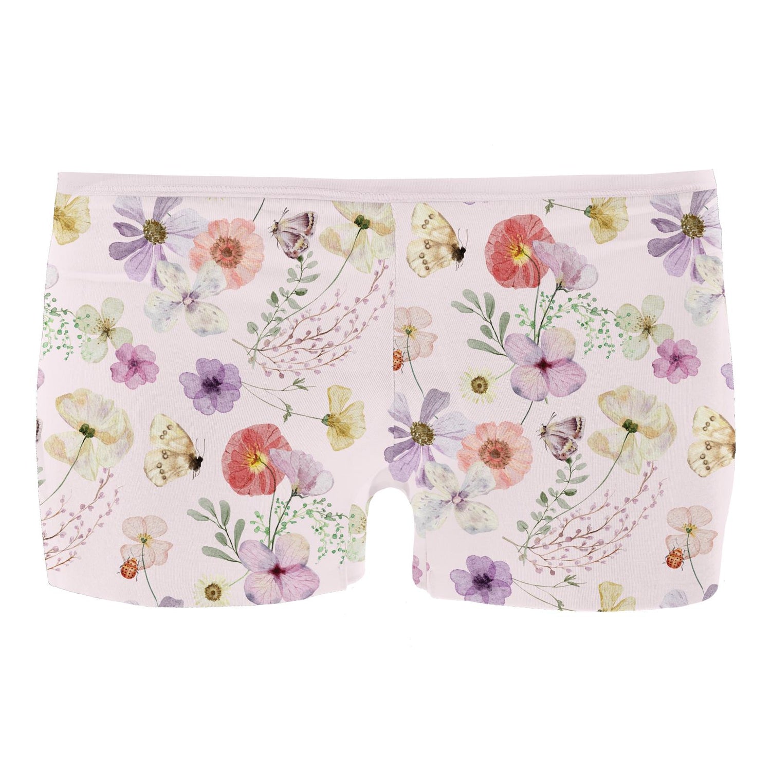 Women's Print Boy Short Underwear in Shrinking Violet Pressed Flowers (322143)