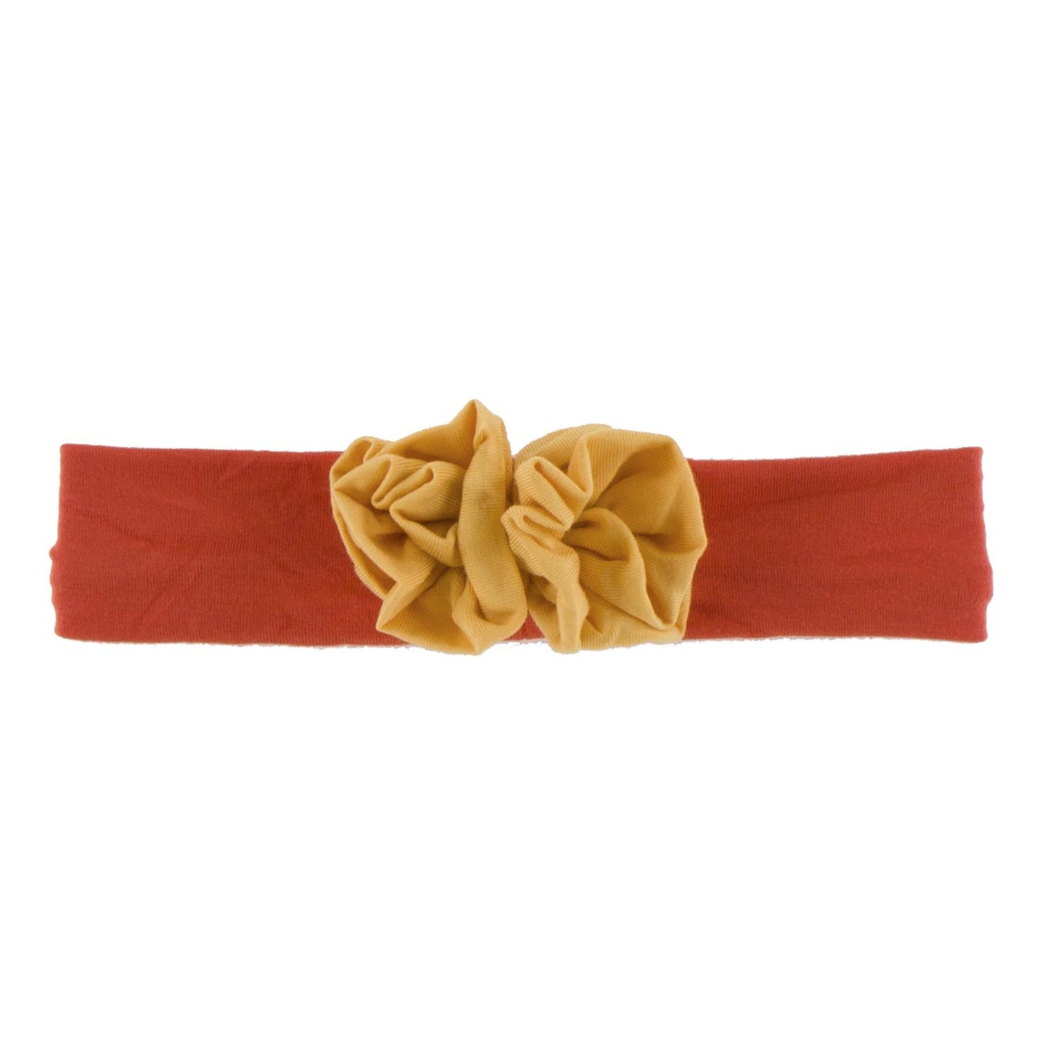 Flower Headband in Poppy with Marigold