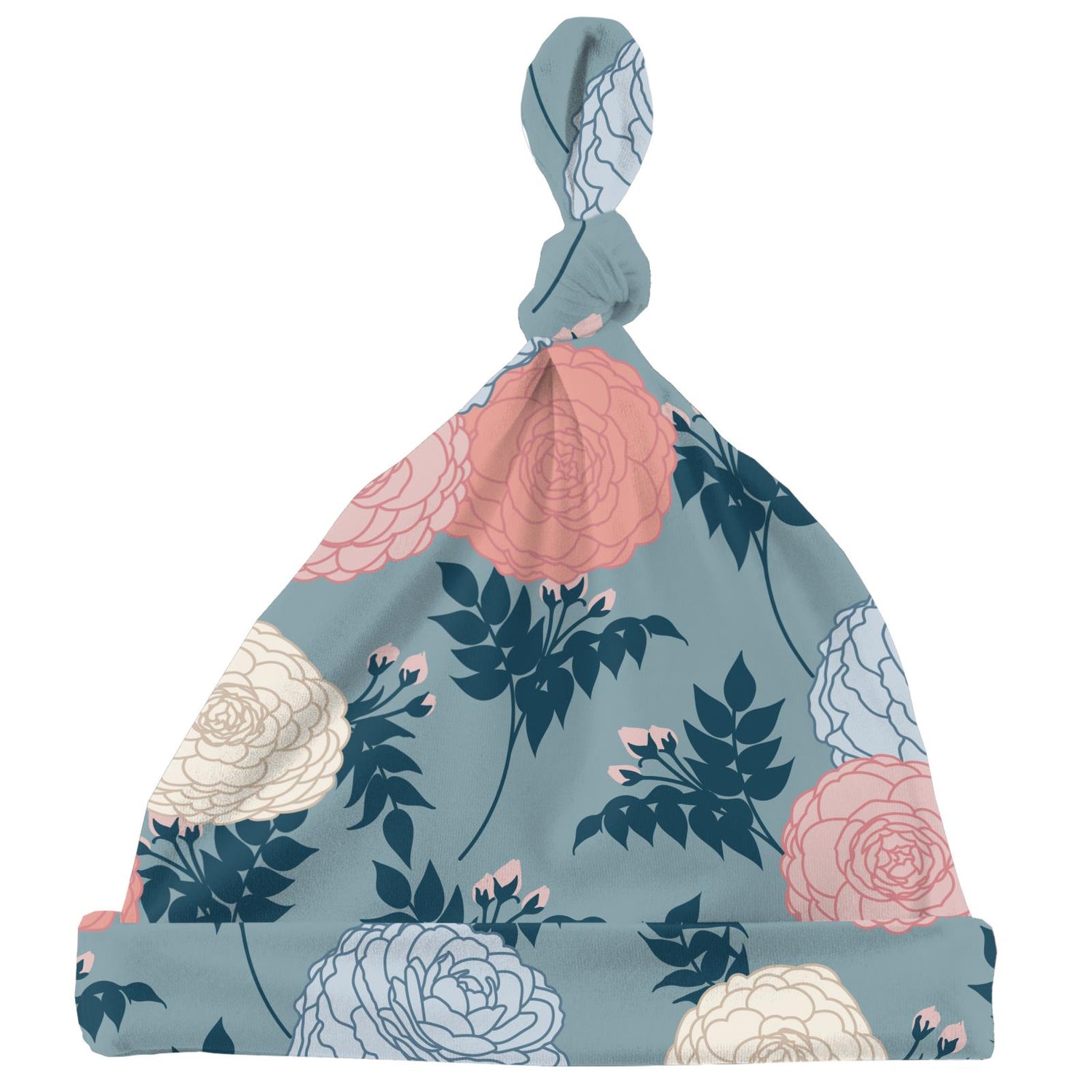 Print Knot Hat in Stormy Sea Enchanted Floral