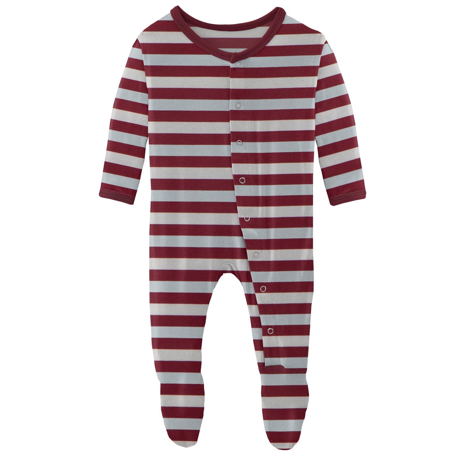 Print Footie with Snaps in Playground Stripe (152893)