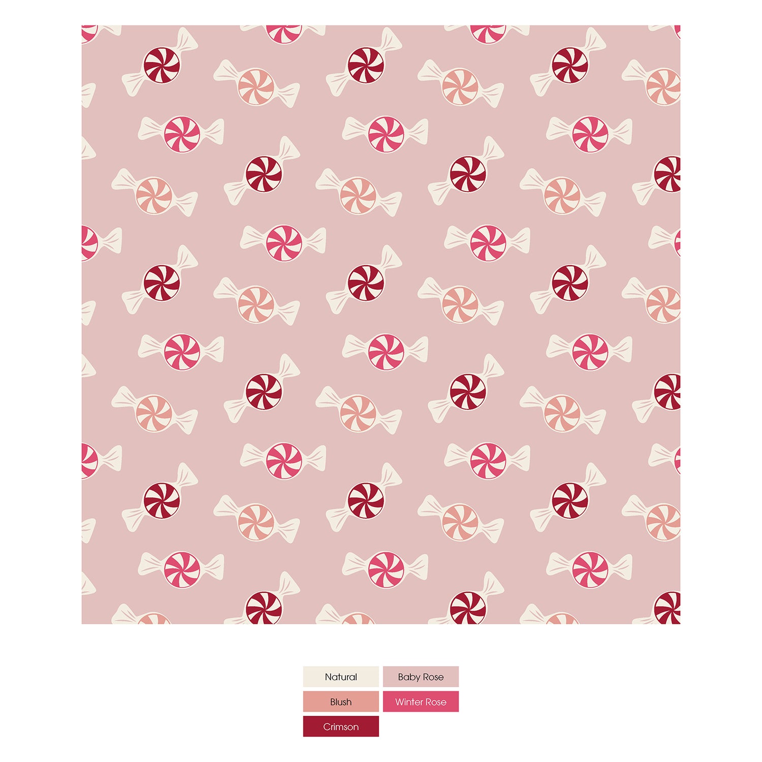 Print Girl's Underwear in Baby Rose Peppermints