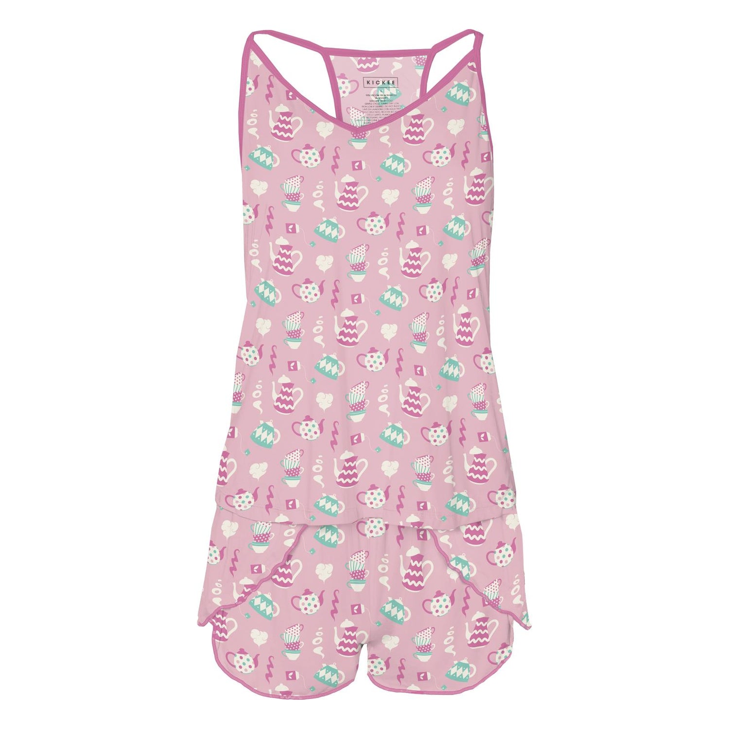 Women's Print Swing Tank & Tulip Shorts Set in Cake Pop Tea Party