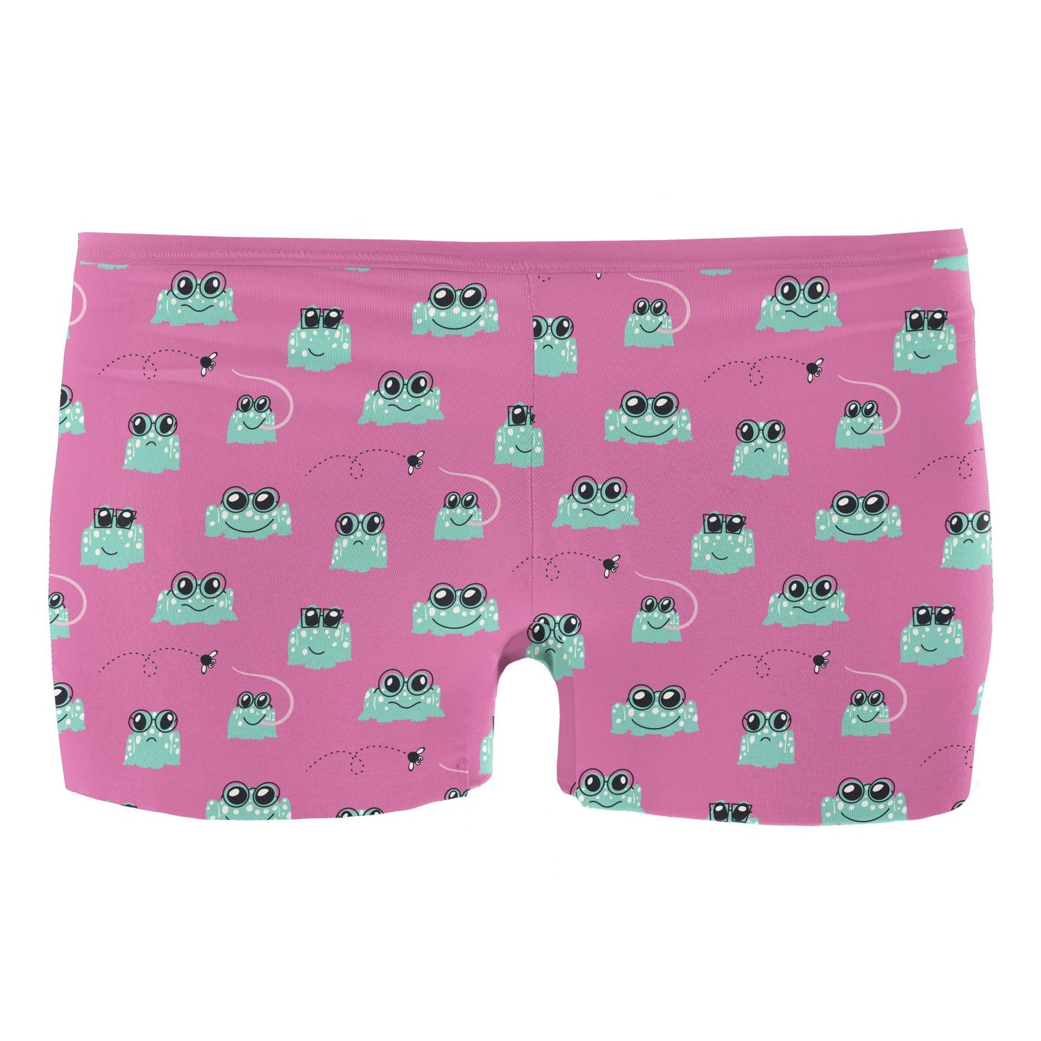 Women's Print Boy Short Underwear in Tulip Bespeckled Frogs