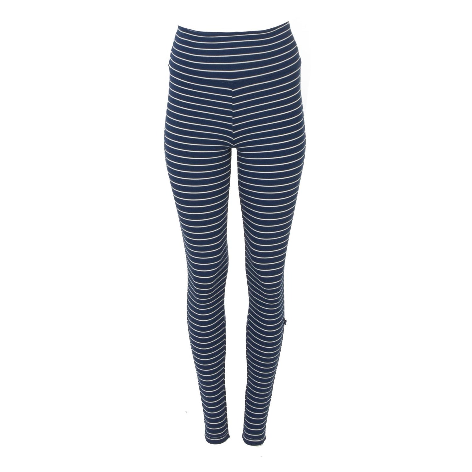 Print Women's Luxe Leggings in Tokyo Navy Stripe