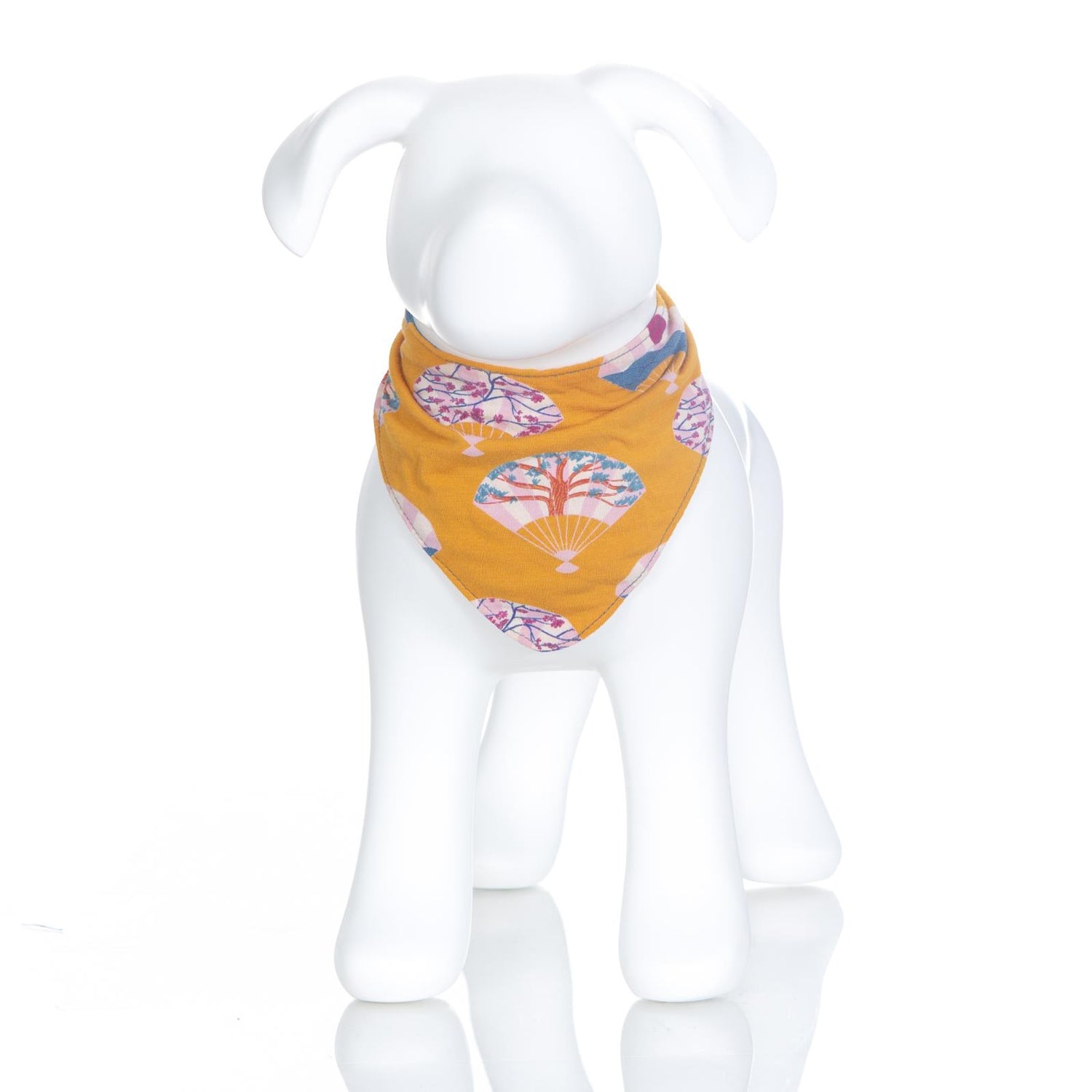 Print Dog Bandana in Apricot Fans