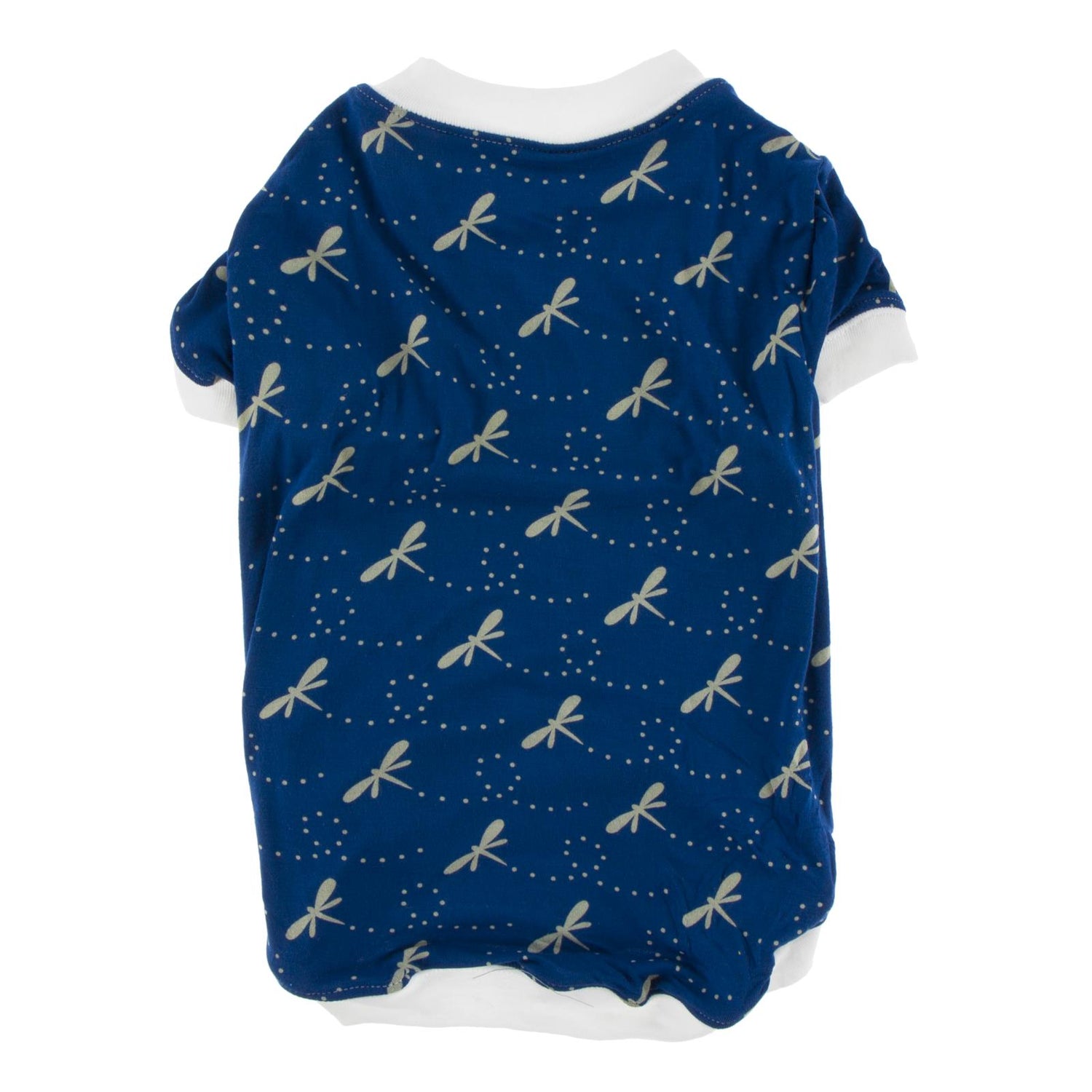 Print Dog Jammies in Navy Dragonfly