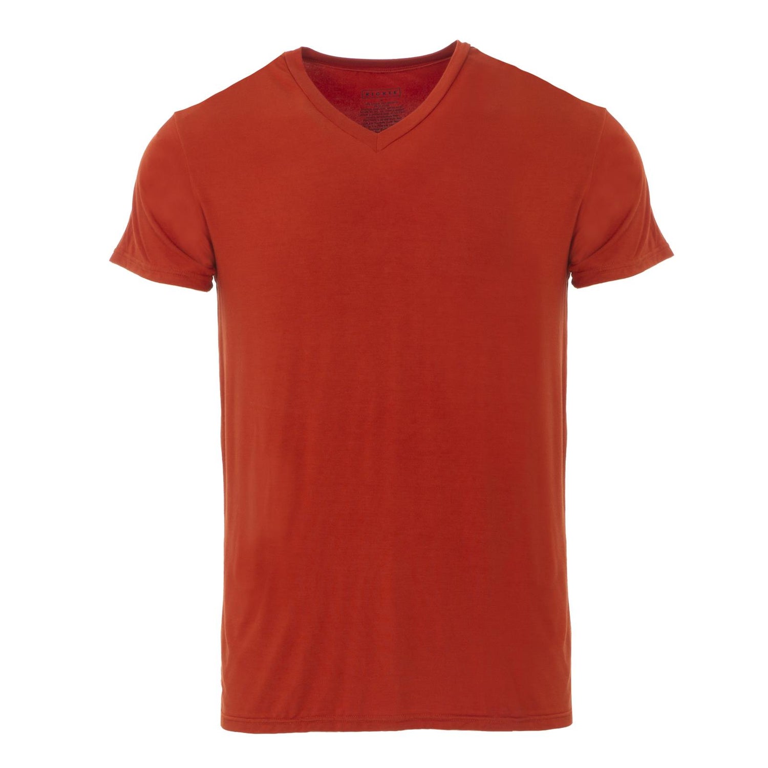 Men's Short Sleeve V-Neck Tee in Red Tea